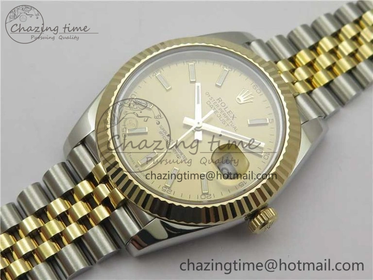 Unisex DateJust 41 126333 Wrapped SS YG 3AF 1:1 Best Edition YG Dial on Wrapped SS YG Jubilee Bracelet A 2540