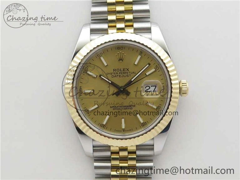 Unisex DateJust 41 126333 Wrapped SS YG 3AF 1:1 Best Edition YG Dial on Wrapped SS YG Jubilee Bracelet A 2540