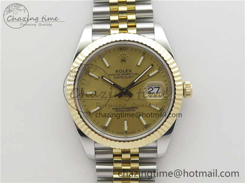 Unisex DateJust 41 126333 Wrapped SS YG 3AF 1:1 Best Edition YG Dial on Wrapped SS YG Jubilee Bracelet A 2540