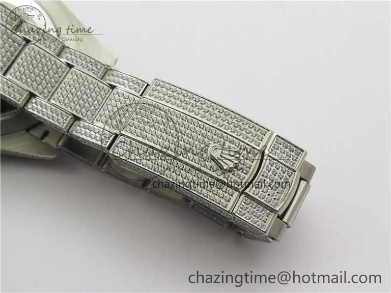 DateJust 41 126334 904 Full Paved Diamonds BP Maker Best Edition Gray Dial on Oyster Bracelet A Packable 2544