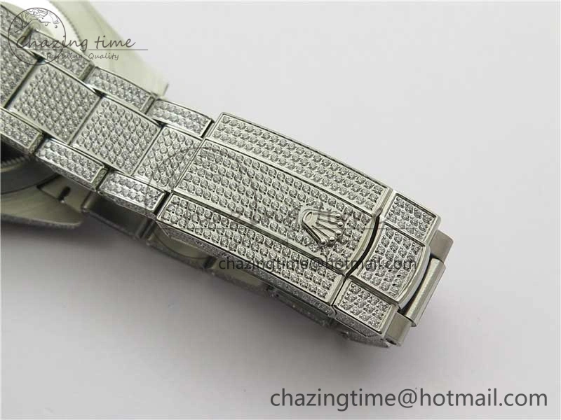DateJust 41 126334 904 Full Paved Diamonds BP Maker Best Edition Gray Dial on Oyster Bracelet A Packable 2544