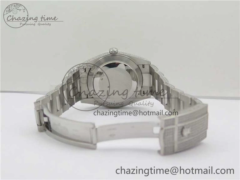 DateJust 41 126334 904 Full Paved Diamonds BP Maker Best Edition Gray Dial on Oyster Bracelet A Packable 2544