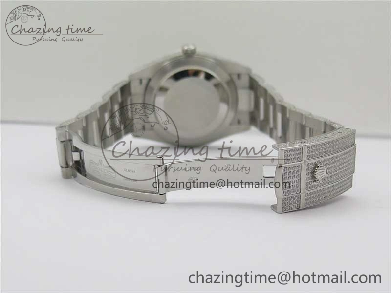 DateJust 41 126334 904 Full Paved Diamonds BP Maker Best Edition Gray Dial on Oyster Bracelet A Packable 2544