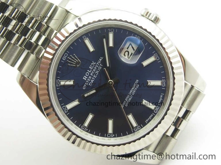 DateJust 41 126334 904L SS DJF 1:1 Best Edition Blue Dial on Jubilee Bracelet A TechFriendly 3300