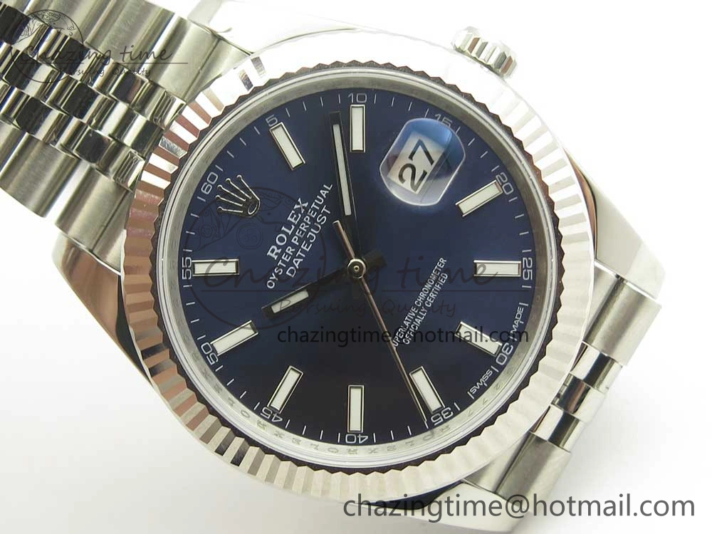 DateJust 41 126334 904L SS DJF 1:1 Best Edition Blue Dial on Jubilee Bracelet A TechFriendly 3300