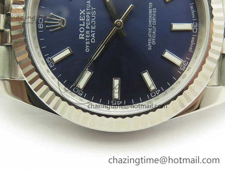 DateJust 41 126334 904L SS DJF 1:1 Best Edition Blue Dial on Jubilee Bracelet A TechFriendly 3300