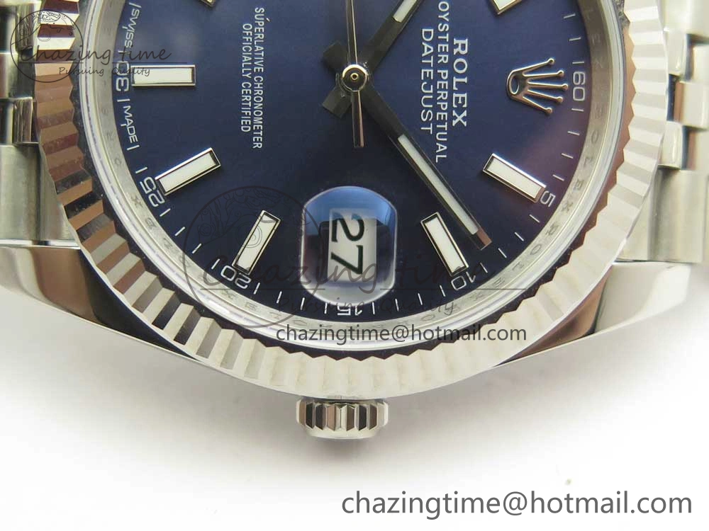 DateJust 41 126334 904L SS DJF 1:1 Best Edition Blue Dial on Jubilee Bracelet A TechFriendly 3300