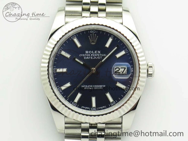 DateJust 41 126334 904L SS DJF 1:1 Best Edition Blue Dial on Jubilee Bracelet A TechFriendly 3300