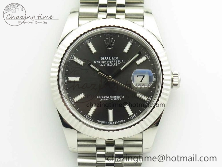 SportInspired DateJust 41 126334 904L SS DJF 1:1 Best Edition Gray Dial on Jubilee Bracelet A 3301