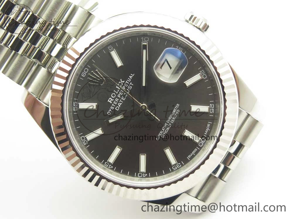 SportInspired DateJust 41 126334 904L SS DJF 1:1 Best Edition Gray Dial on Jubilee Bracelet A 3301