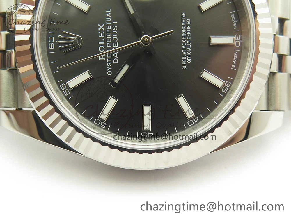 SportInspired DateJust 41 126334 904L SS DJF 1:1 Best Edition Gray Dial on Jubilee Bracelet A 3301