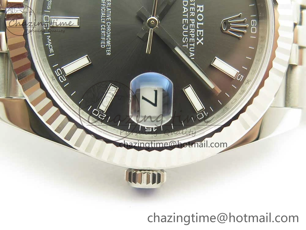 SportInspired DateJust 41 126334 904L SS DJF 1:1 Best Edition Gray Dial on Jubilee Bracelet A 3301