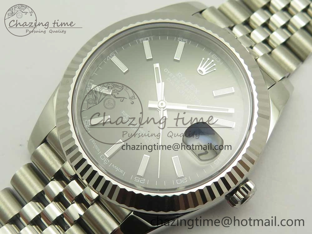 SportInspired DateJust 41 126334 904L SS DJF 1:1 Best Edition Gray Dial on Jubilee Bracelet A 3301