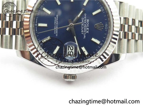 FreshLook DateJust 41 126334 904L SS VSF 1:1 Best Edition Blue Dial on 904L Jubilee Bracelet VS 2646