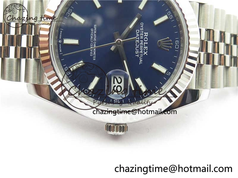 FreshLook DateJust 41 126334 904L SS VSF 1:1 Best Edition Blue Dial on 904L Jubilee Bracelet VS 2646
