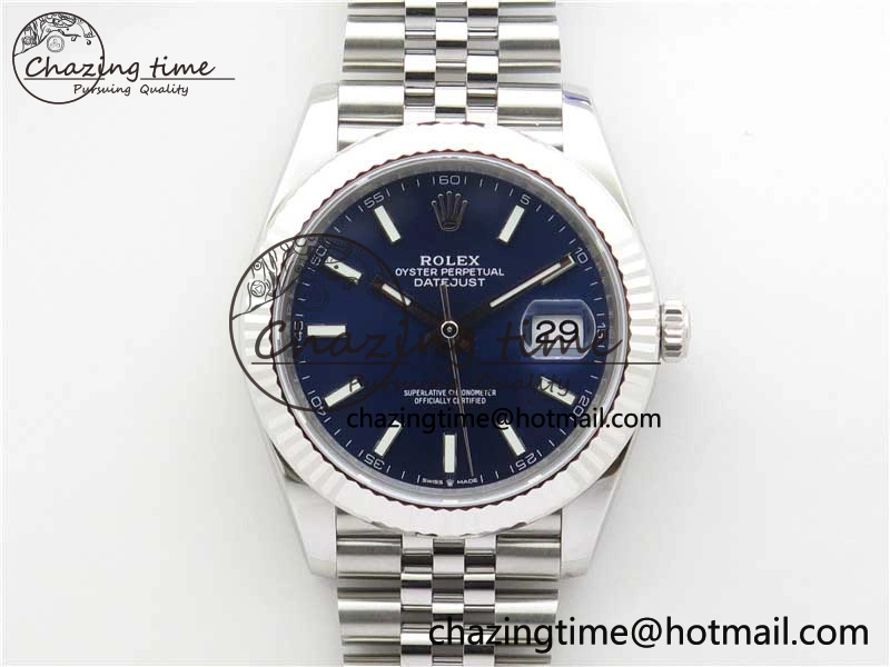FreshLook DateJust 41 126334 904L SS VSF 1:1 Best Edition Blue Dial on 904L Jubilee Bracelet VS 2646