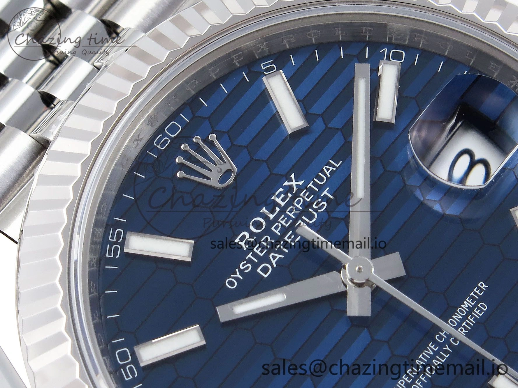 DateJust 41 126334 904L SS VSF 1:1 Best Edition Blue Textured Dial on Jubilee Bracelet VS Versatile 1326