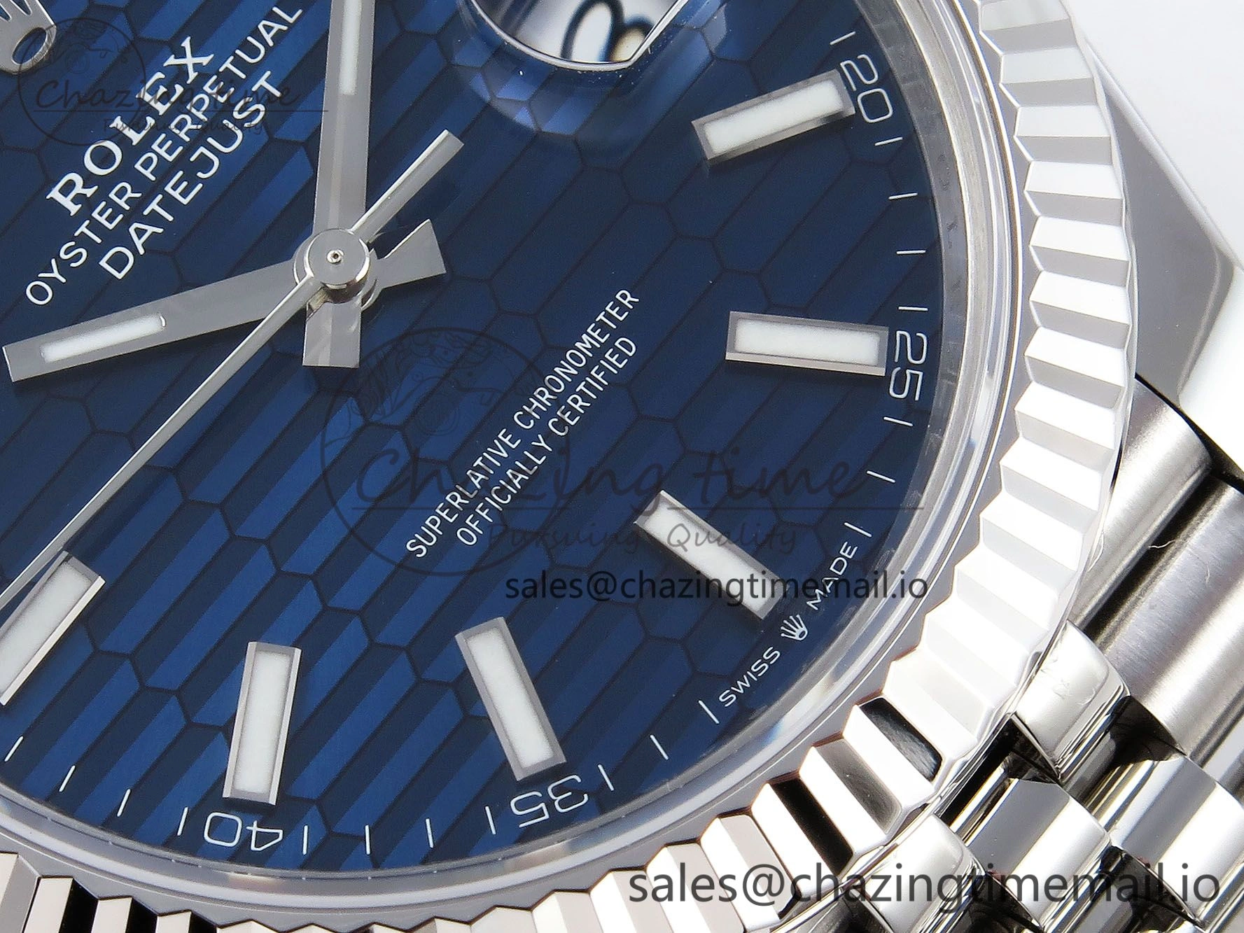 DateJust 41 126334 904L SS VSF 1:1 Best Edition Blue Textured Dial on Jubilee Bracelet VS Versatile 1326