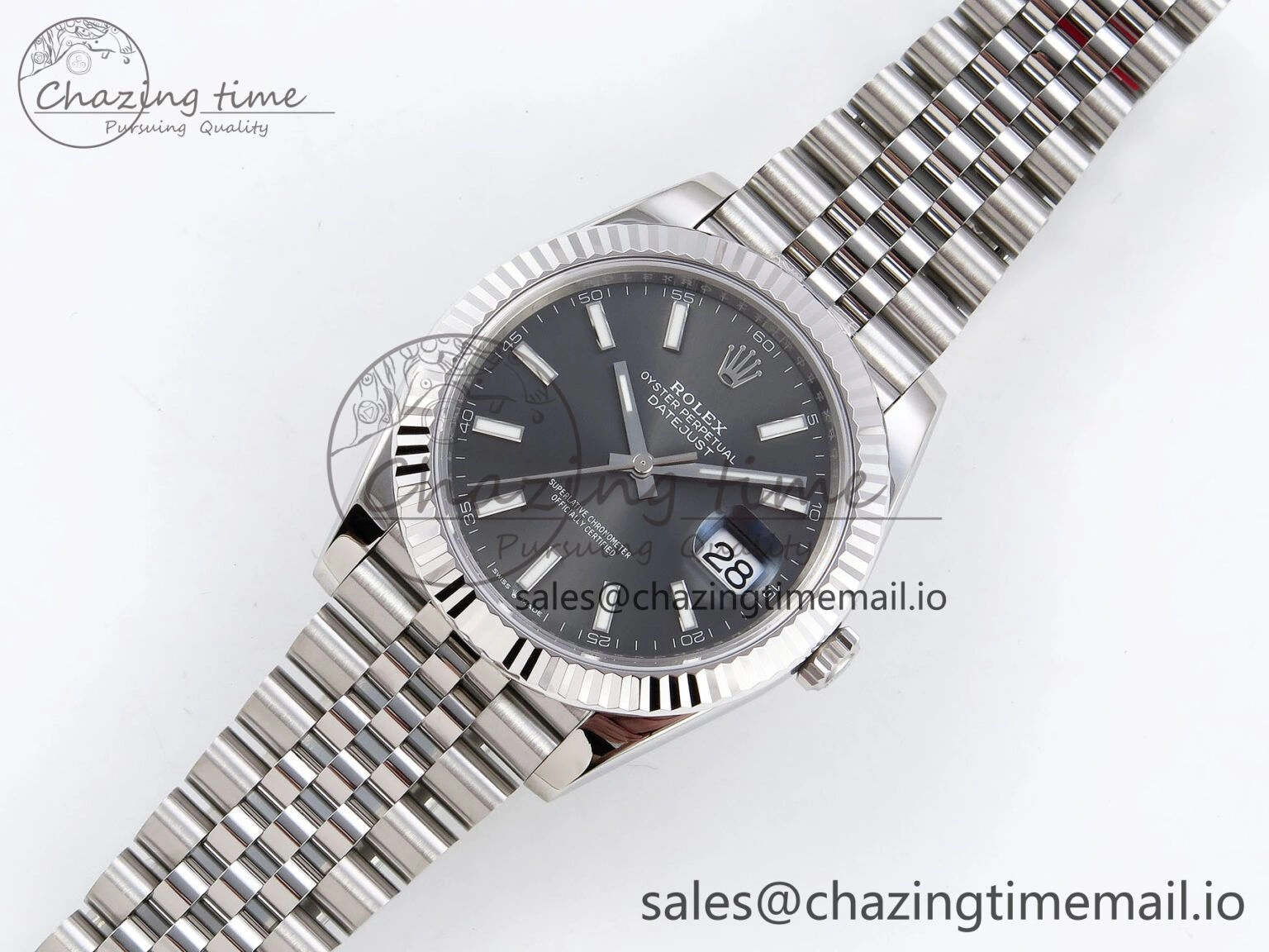 DateJust 41 126334 904L SS VSF 1:1 Best Edition Gray Dial on Jubilee Bracelet VS TimelessDesign 1325
