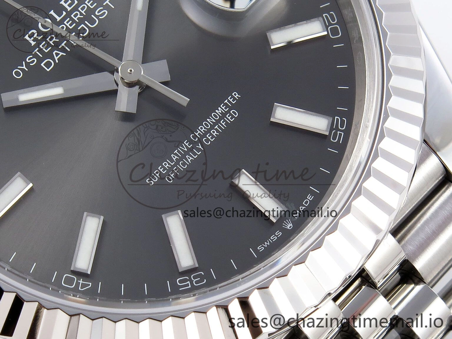 DateJust 41 126334 904L SS VSF 1:1 Best Edition Gray Dial on Jubilee Bracelet VS TimelessDesign 1325