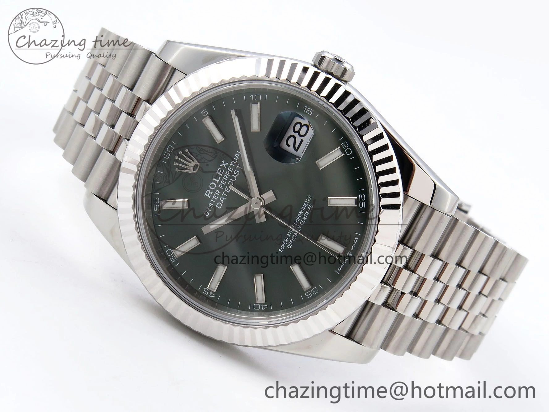 DateJust 41 126334 904L SS VSF 1:1 Best Edition Green Dial on Jubilee Bracelet VS MultiPurpose 1323