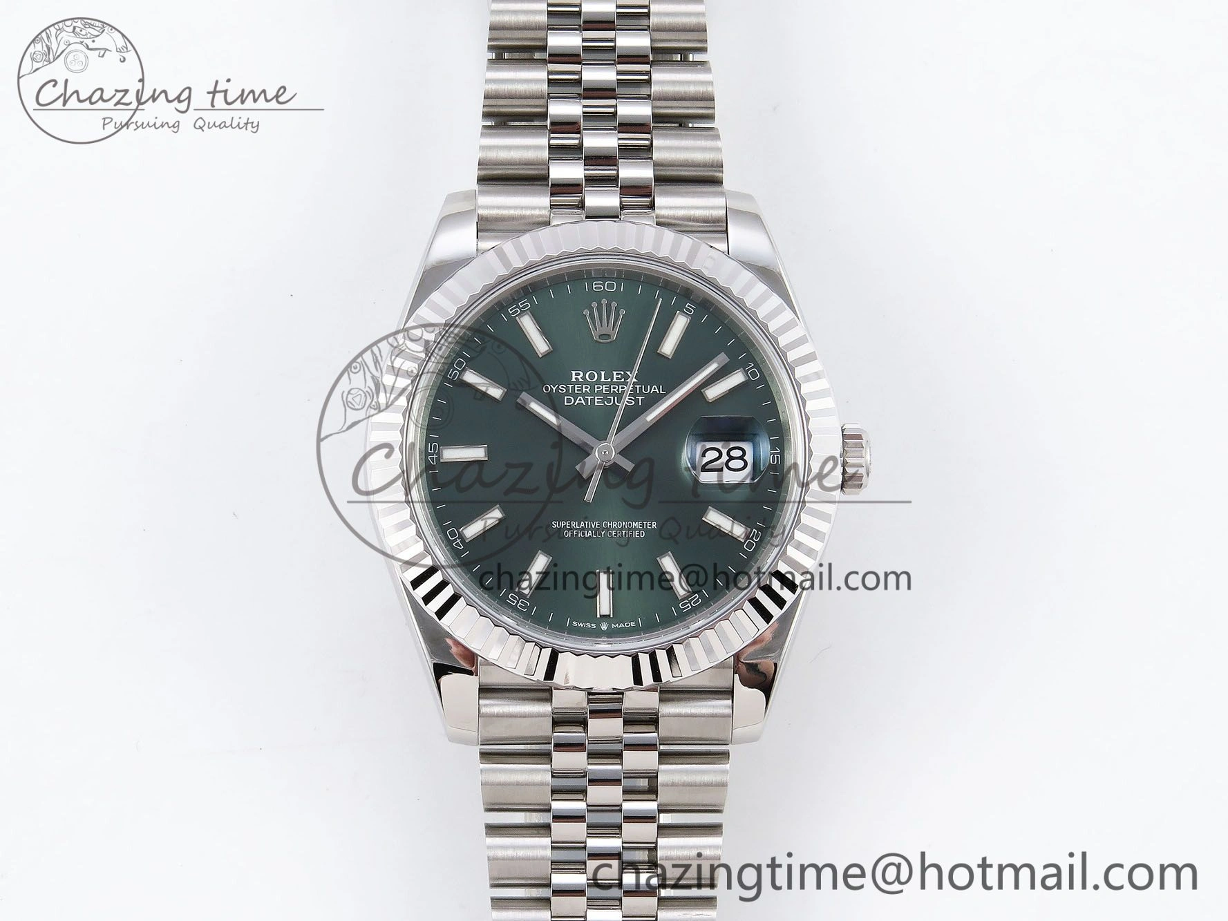 DateJust 41 126334 904L SS VSF 1:1 Best Edition Green Dial on Jubilee Bracelet VS MultiPurpose 1323