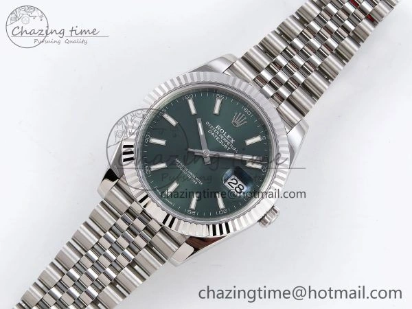DateJust 41 126334 904L SS VSF 1:1 Best Edition Green Dial on Jubilee Bracelet VS MultiPurpose 1323