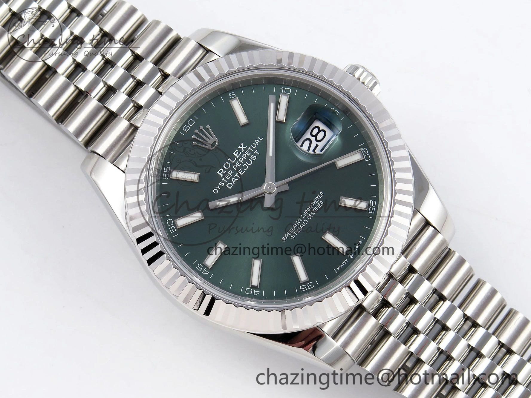 DateJust 41 126334 904L SS VSF 1:1 Best Edition Green Dial on Jubilee Bracelet VS MultiPurpose 1323