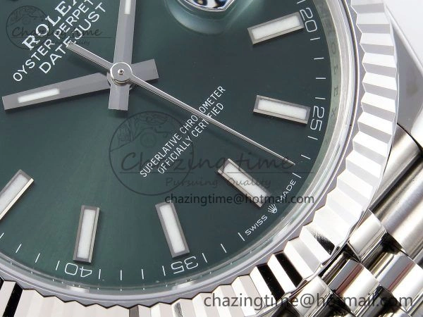 DateJust 41 126334 904L SS VSF 1:1 Best Edition Green Dial on Jubilee Bracelet VS MultiPurpose 1323