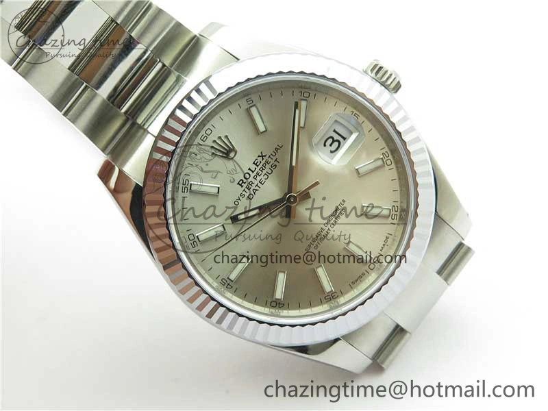 DateJust 41 126334 904L SS VSF 1:1 Best Edition Silver Dial on Oyster Bracelet VS GoodFit 2763