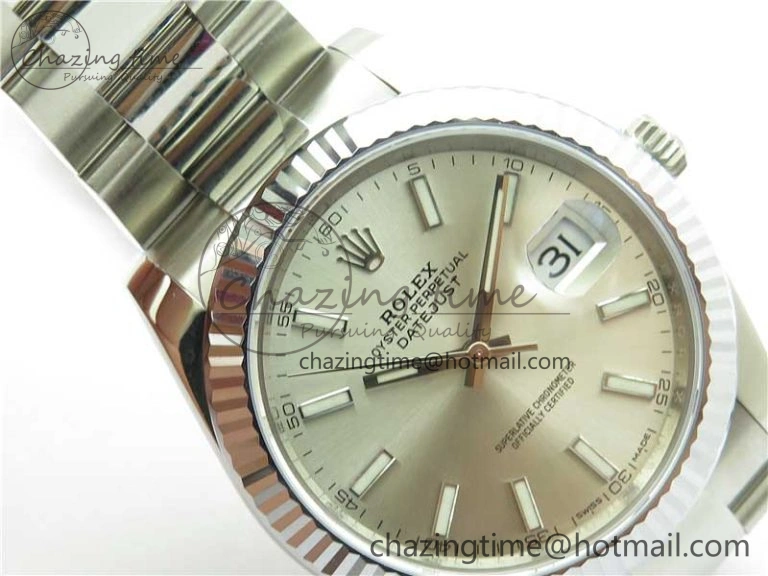 DateJust 41 126334 904L SS VSF 1:1 Best Edition Silver Dial on Oyster Bracelet VS GoodFit 2763