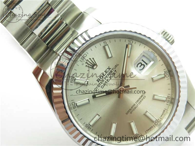 DateJust 41 126334 904L SS VSF 1:1 Best Edition Silver Dial on Oyster Bracelet VS GoodFit 2763