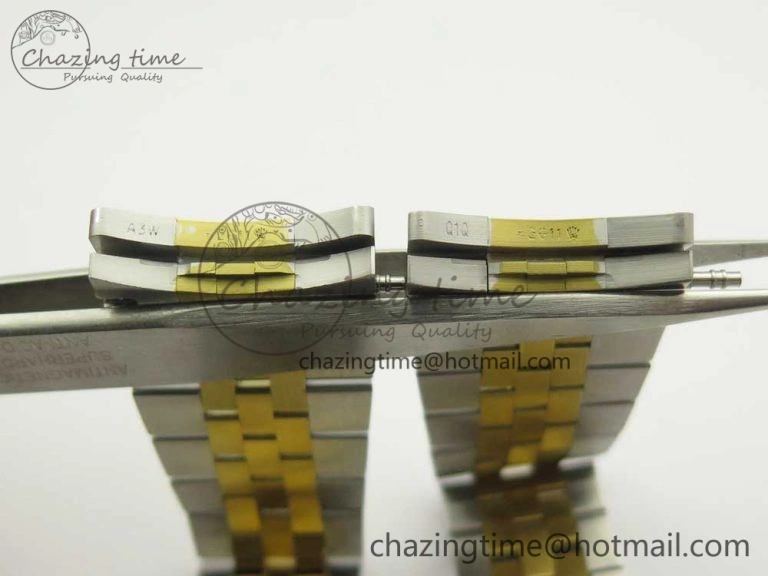 Sleek DateJust 41 126334 904L SS YG DJF 1:1 Best Edition Gold Dial Sticks Markers on SS YG Jubilee Bracelet A 3249