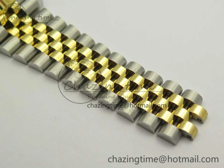 Sleek DateJust 41 126334 904L SS YG DJF 1:1 Best Edition Gold Dial Sticks Markers on SS YG Jubilee Bracelet A 3249
