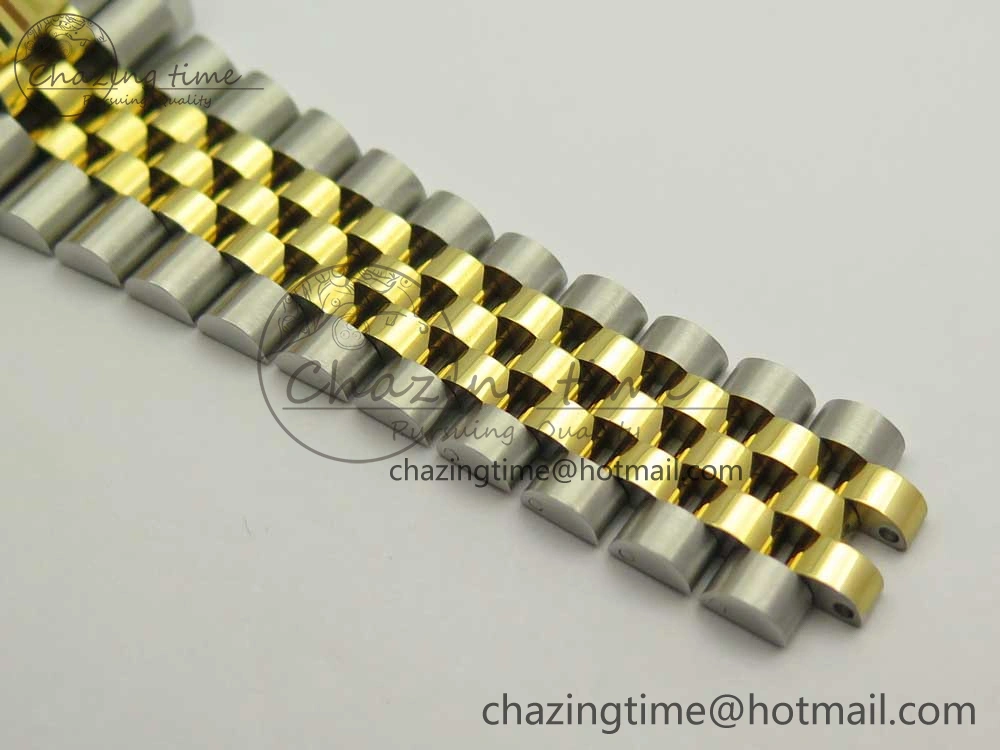 Sleek DateJust 41 126334 904L SS YG DJF 1:1 Best Edition Gold Dial Sticks Markers on SS YG Jubilee Bracelet A 3249