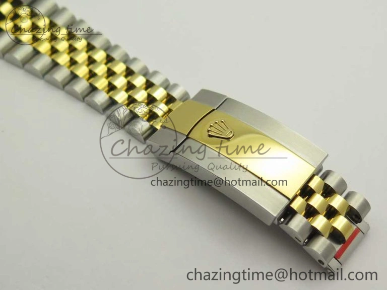 Sleek DateJust 41 126334 904L SS YG DJF 1:1 Best Edition Gold Dial Sticks Markers on SS YG Jubilee Bracelet A 3249