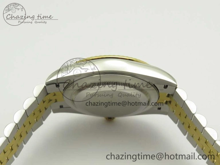 Sleek DateJust 41 126334 904L SS YG DJF 1:1 Best Edition Gold Dial Sticks Markers on SS YG Jubilee Bracelet A 3249