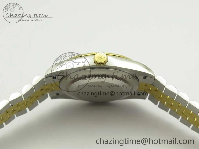 Sleek DateJust 41 126334 904L SS YG DJF 1:1 Best Edition Gold Dial Sticks Markers on SS YG Jubilee Bracelet A 3249