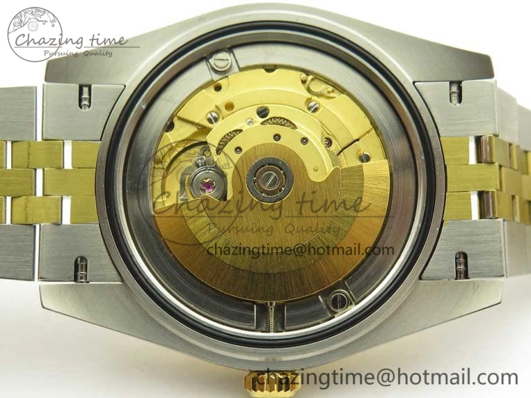 Sleek DateJust 41 126334 904L SS YG DJF 1:1 Best Edition Gold Dial Sticks Markers on SS YG Jubilee Bracelet A 3249