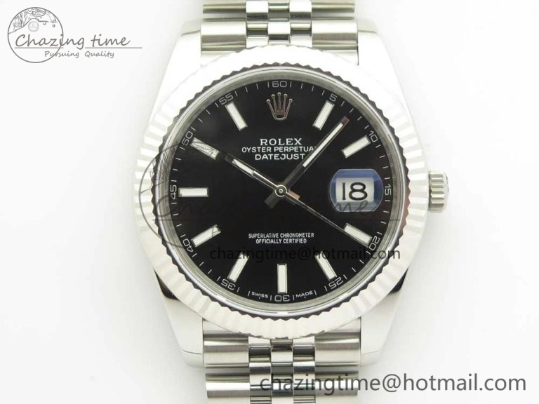 DateJust 41 126334 ARF 1:1 Best Edition 904L Steel Black Dial on Jubilee Bracelet A Trendy 3256