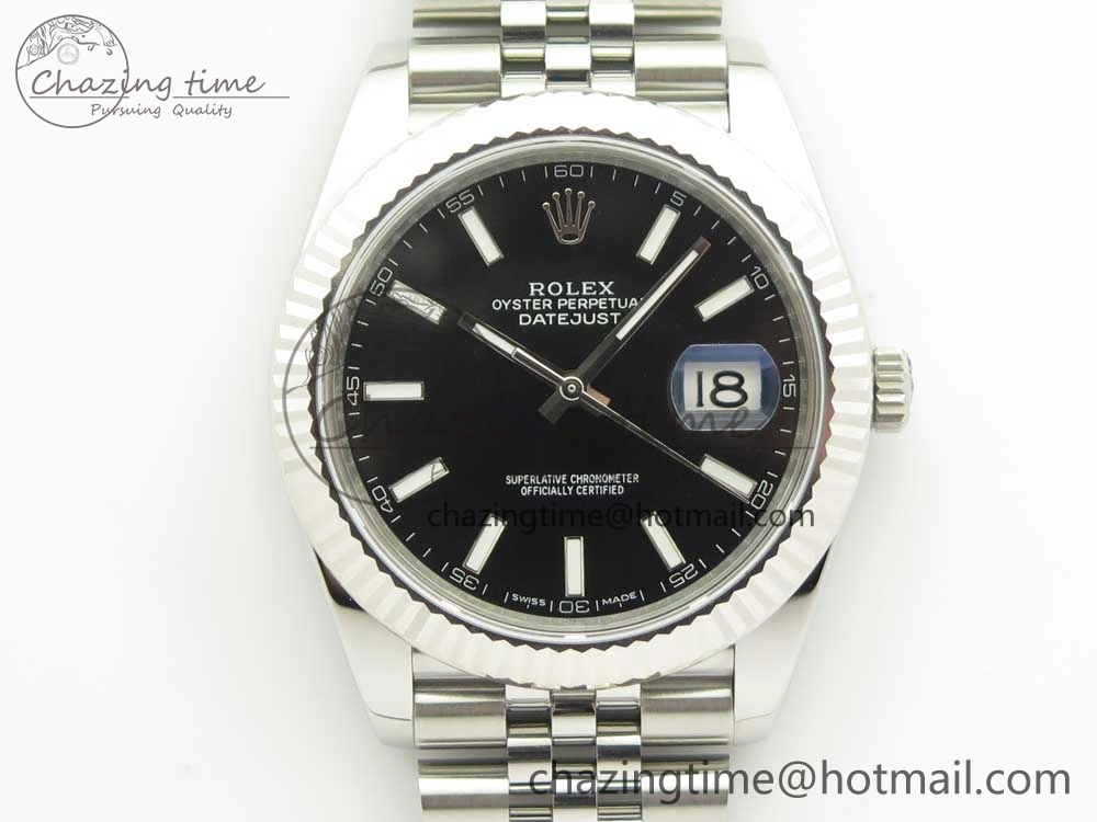 DateJust 41 126334 ARF 1:1 Best Edition 904L Steel Black Dial on Jubilee Bracelet A Trendy 3256