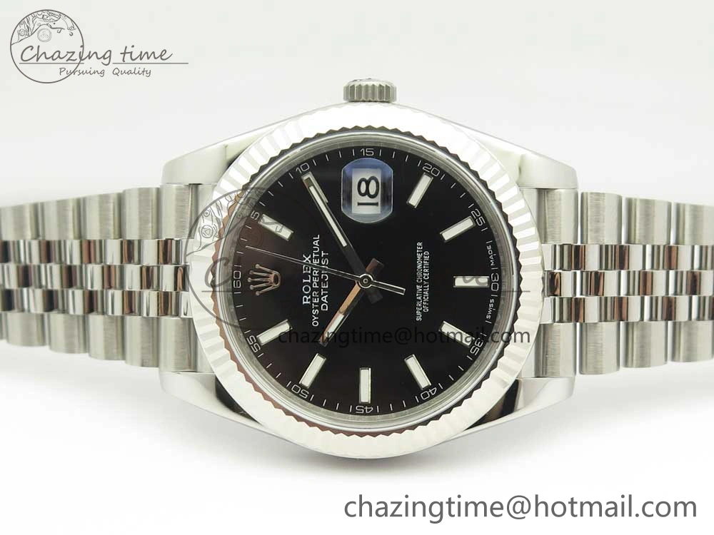 DateJust 41 126334 ARF 1:1 Best Edition 904L Steel Black Dial on Jubilee Bracelet A Trendy 3256
