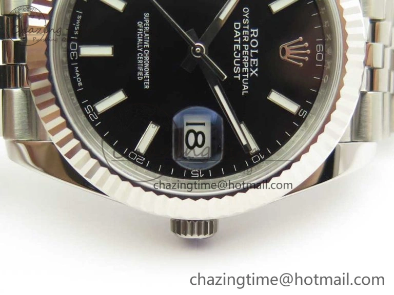 DateJust 41 126334 ARF 1:1 Best Edition 904L Steel Black Dial on Jubilee Bracelet A Trendy 3256
