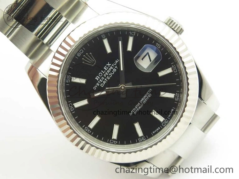 Neat DateJust 41 126334 ARF 1:1 Best Edition 904L Steel Black Dial on Oyster Bracelet A 3308