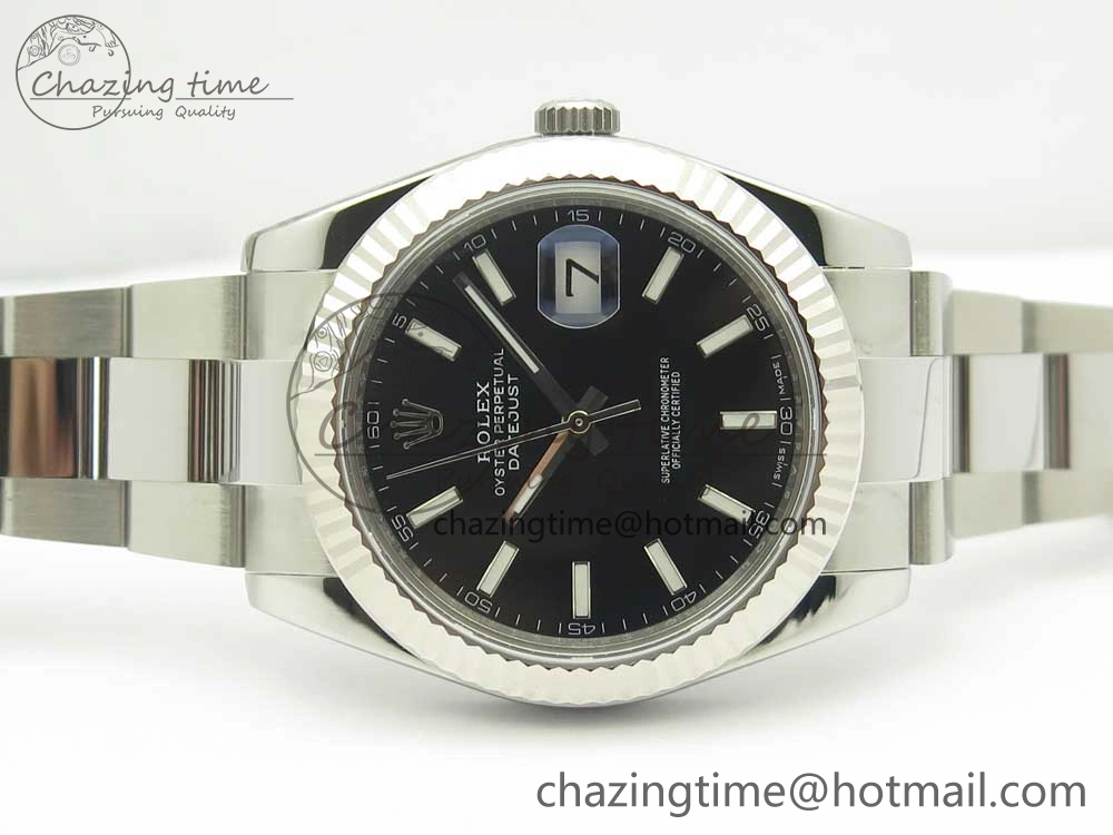 Neat DateJust 41 126334 ARF 1:1 Best Edition 904L Steel Black Dial on Oyster Bracelet A 3308