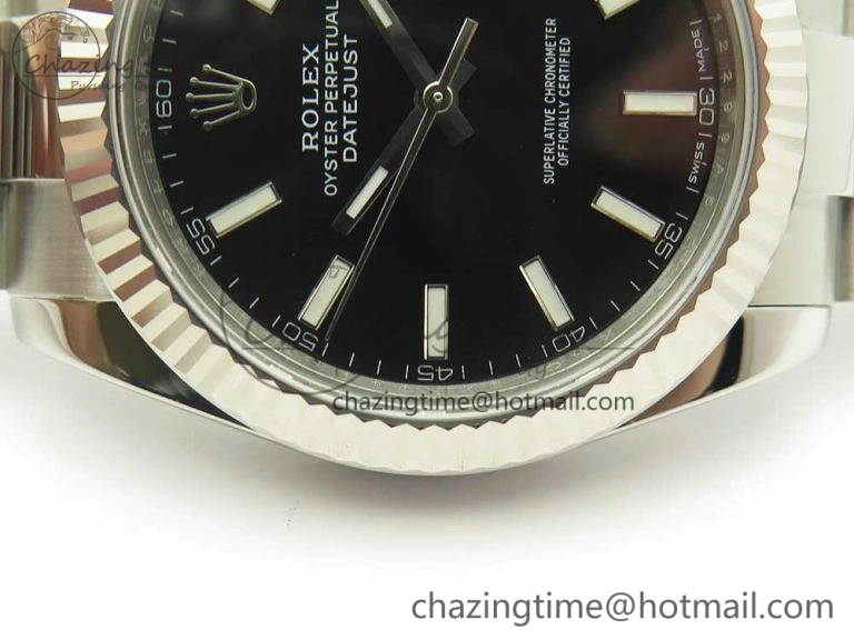 Neat DateJust 41 126334 ARF 1:1 Best Edition 904L Steel Black Dial on Oyster Bracelet A 3308