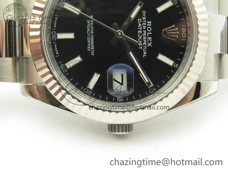 Neat DateJust 41 126334 ARF 1:1 Best Edition 904L Steel Black Dial on Oyster Bracelet A 3308