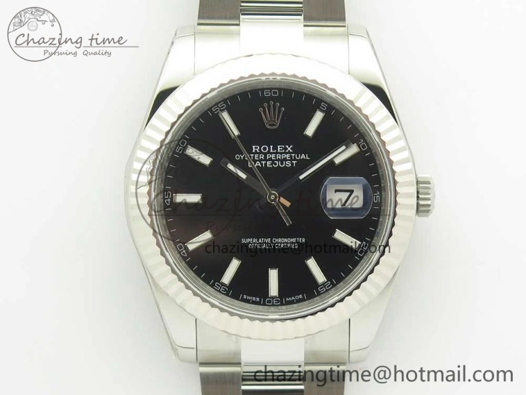 Neat DateJust 41 126334 ARF 1:1 Best Edition 904L Steel Black Dial on Oyster Bracelet A 3308