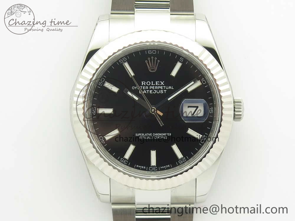 Neat DateJust 41 126334 ARF 1:1 Best Edition 904L Steel Black Dial on Oyster Bracelet A 3308