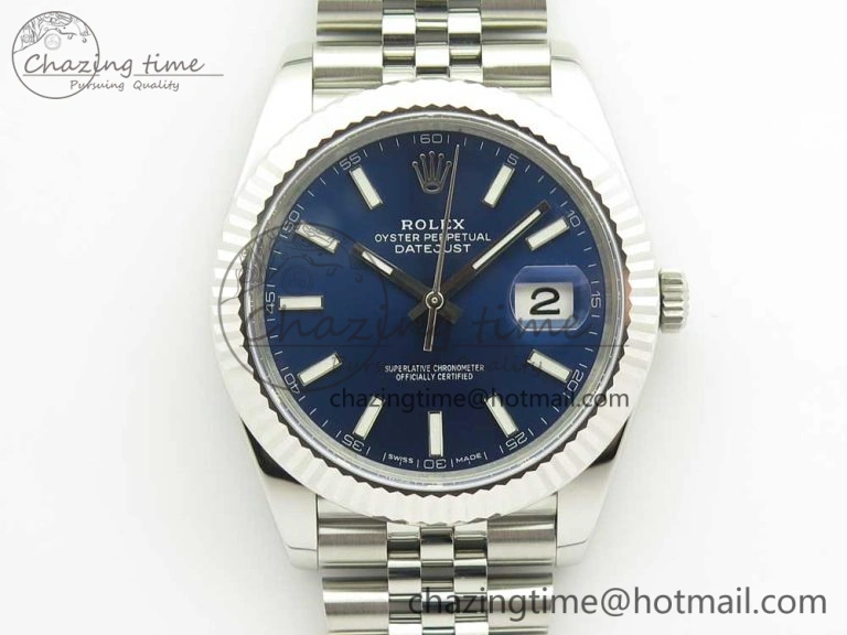 TopPick DateJust 41 126334 ARF 1:1 Best Edition 904L Steel Blue Dial on Jubilee Bracelet A 3254